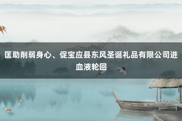 匡助削弱身心、促宝应县东风圣诞礼品有限公司进血液轮回
